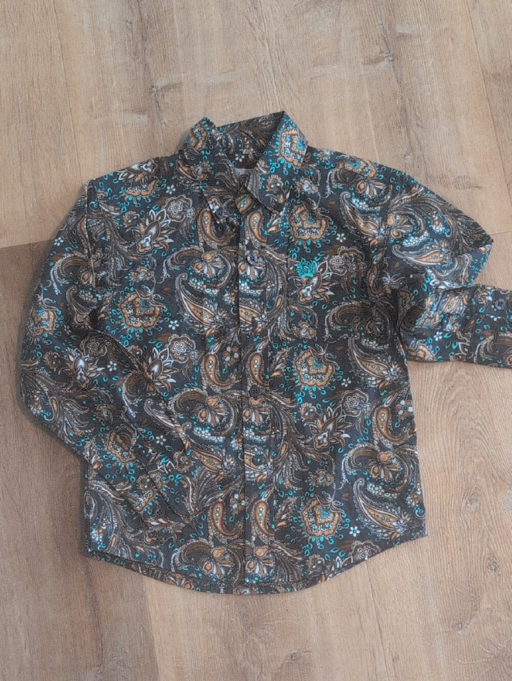 Toddler Boys CINCH Button-Up WESTERN Long Sleeve shirts - 3 - Picture 2 of 7